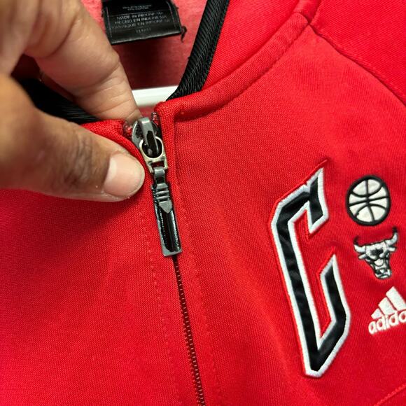 Chicago Bulls Jacket Mens XS Adidas x NBA Embroidered Logo Full Zip Basketball - Picture 4 of 12